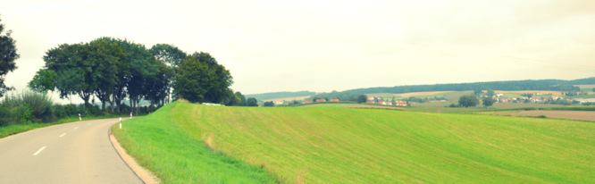 Klapprad & Yogamatte, Radtour, Bayern